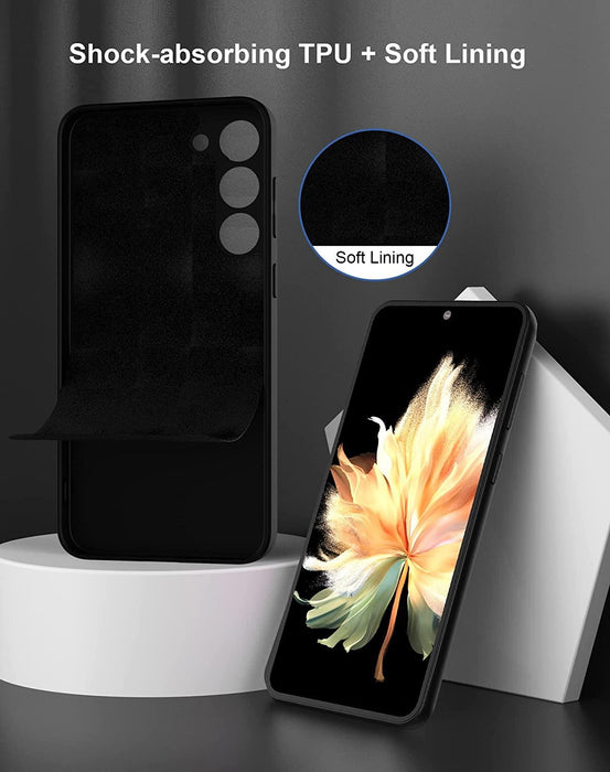 Black Gel Case Tough Shockproof Phone Case Gel Cover Skin for Samsung Galaxy S23+