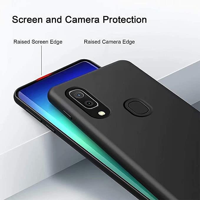 Black Gel Case Tough Shockproof Phone Case Gel Cover Skin for Samsung Galaxy A40