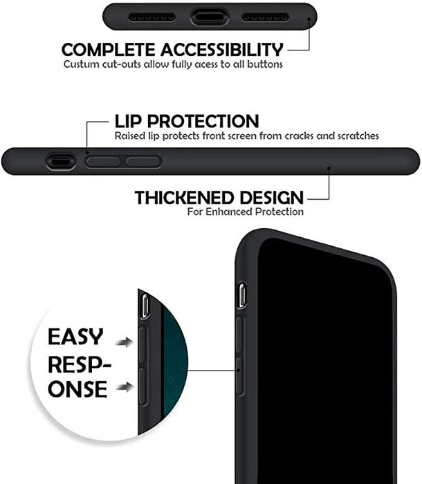 Black Gel Case Tough Shockproof Phone Case Gel Cover Skin for Oppo Find X2 Lite