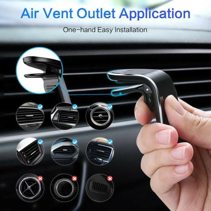 L Shape Magnetic Air Vent Car Holder