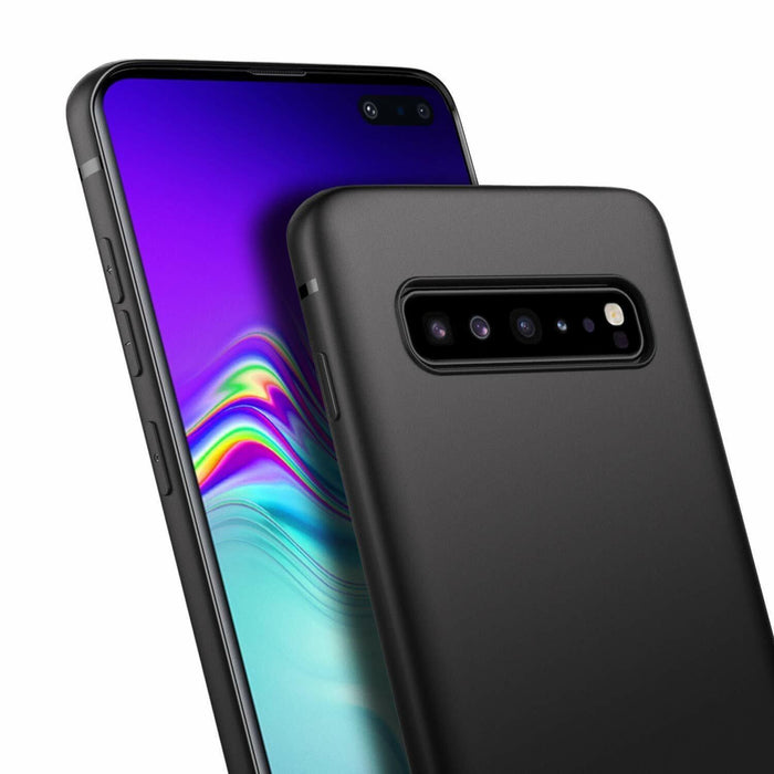 Black Gel Case Tough Shockproof Phone Case Gel Cover for Samsung Galaxy S10+