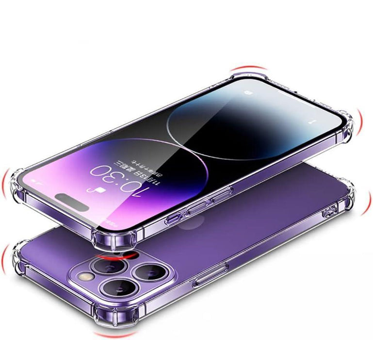 For Apple iPhone 15 Pro  Hybrid Gel Four Corner Cushion Case Shockproof
