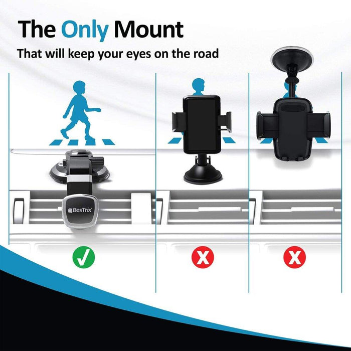 Universal Magnetic Car Phone Holder – Strong Suction Cup Mount