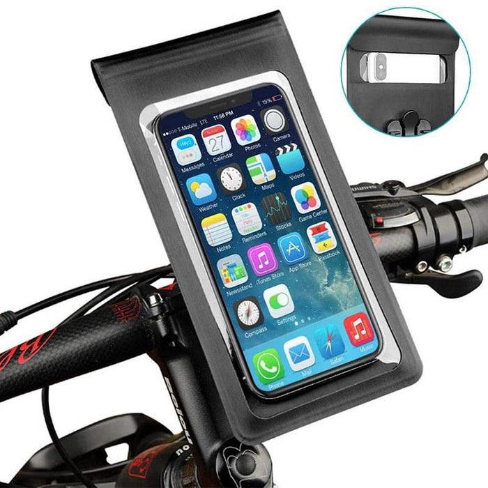 Waterproof Bicycle Phone Bag Case Touch Screen Bike Handlebar Phone Holder Motorcycle Rearview Mirror Phone Stands
