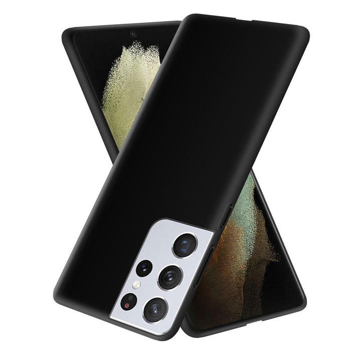 Black Gel Case Tough Shockproof Phone Case Gel Cover Skin for Samsung Galaxy S21 Ultra