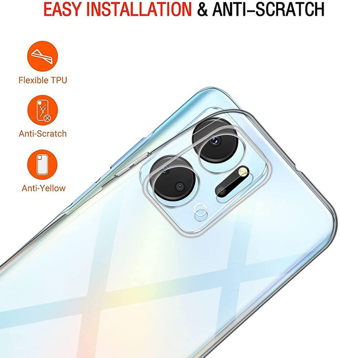 Honor X7a Silicone Gel Ultra Slim Case Clear