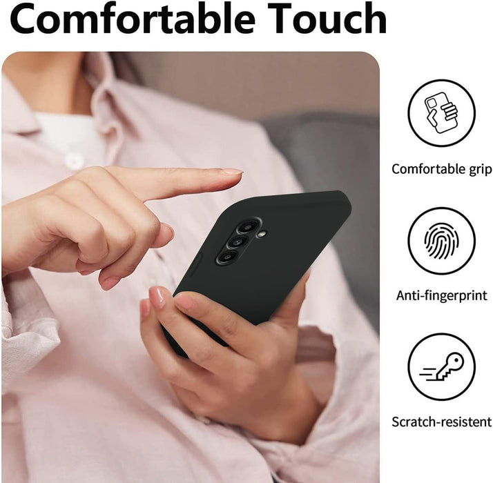 Black Gel Case Tough Shockproof Phone Case Gel Cover Skin for Samsung Galaxy A24