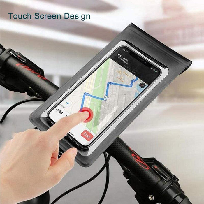 Waterproof Bicycle Phone Bag Case Touch Screen Bike Handlebar Phone Holder Motorcycle Rearview Mirror Phone Stands