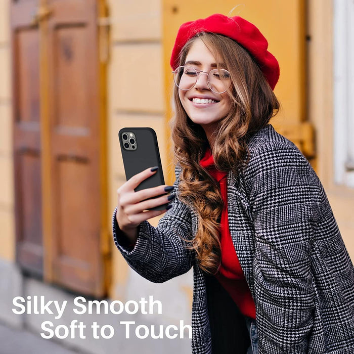 Black Gel Case Tough Shockproof Phone Case Gel Cover Skin for iPhone 12