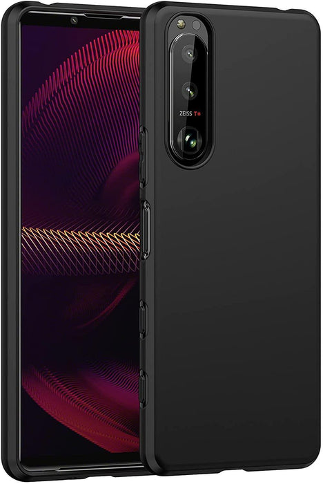 Black Gel Case Tough Shockproof Phone Case Gel Cover Skin for Sony Xperia 10 III