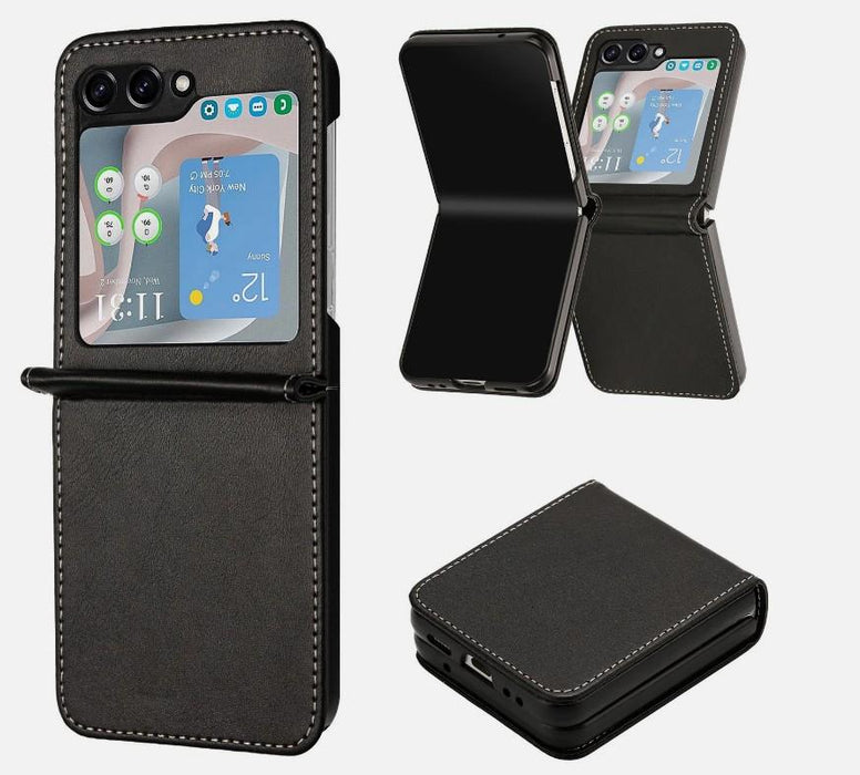 Samsung Galaxy Z Flip 7 FE Case Cover Flip Folio Leather