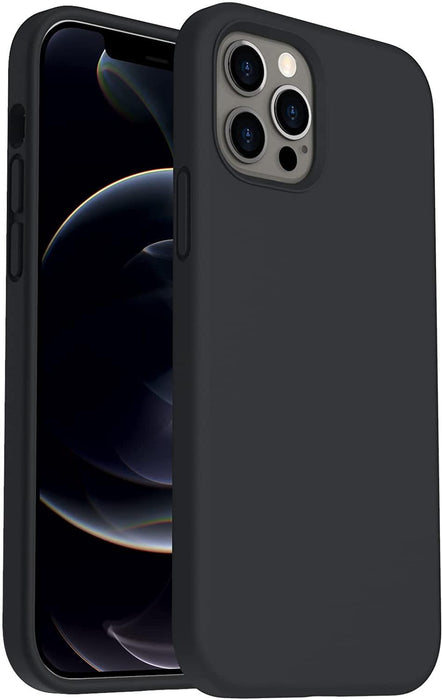 Black Gel Case Tough Shockproof Phone Case Gel Cover Skin for iPhone 12