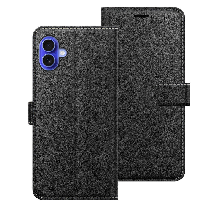 Apple iPhone 16 Plus Case Cover Flip Folio Leather Wallet Credit Card Slot