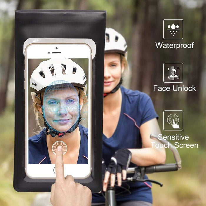 Waterproof Bicycle Phone Bag Case Touch Screen Bike Handlebar Phone Holder Motorcycle Rearview Mirror Phone Stands