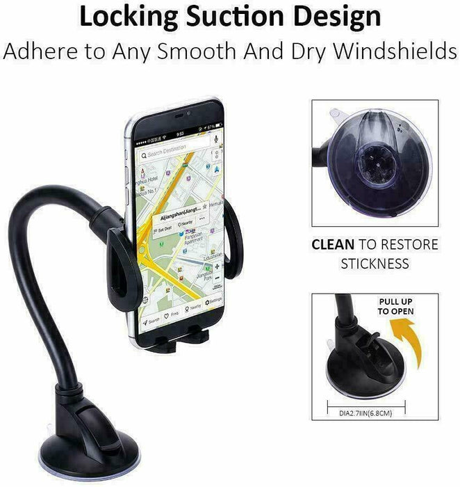 Long Hose Adjustable Car Holder – Flexible and Secure In-Car Device Mount
