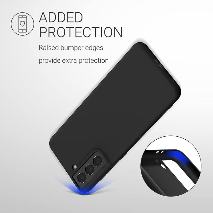 Black Gel Case Tough Shockproof Phone Case Gel Cover Skin for Samsung Galaxy S21+