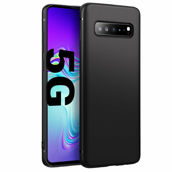 Black Gel Case Tough Shockproof Phone Case Gel Cover Skin for Samsung Galaxy S10