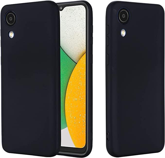 Black Gel Case Tough Shockproof Phone Case Gel Cover Skin for Samsung Galaxy A03 Core