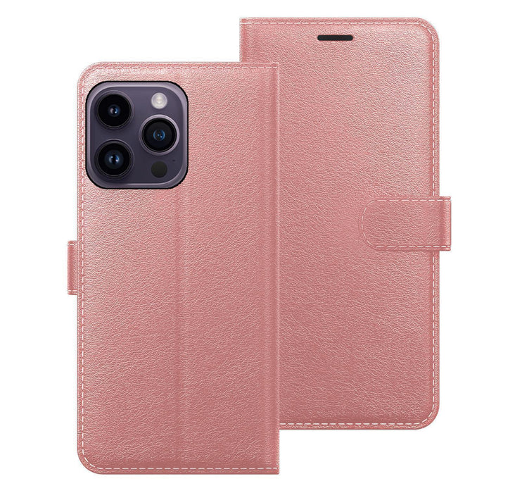 Apple iPhone 16 Pro Case Cover Flip Folio Leather Wallet Credit Card Slot