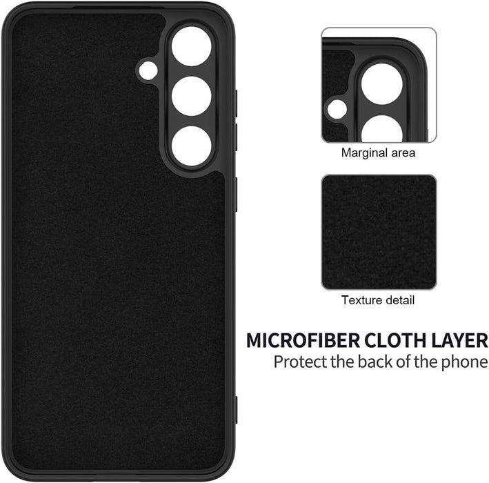 Black Gel Case Tough Shockproof Phone Case Gel Cover Skin for Samsung Galaxy S25