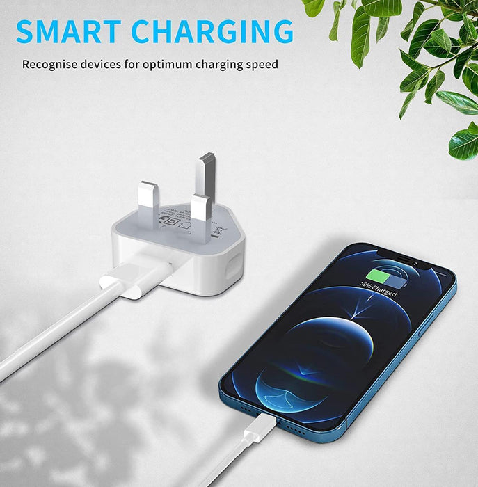 Mains Wall 3 Pin Plug Charger 5W USB Power Adapter