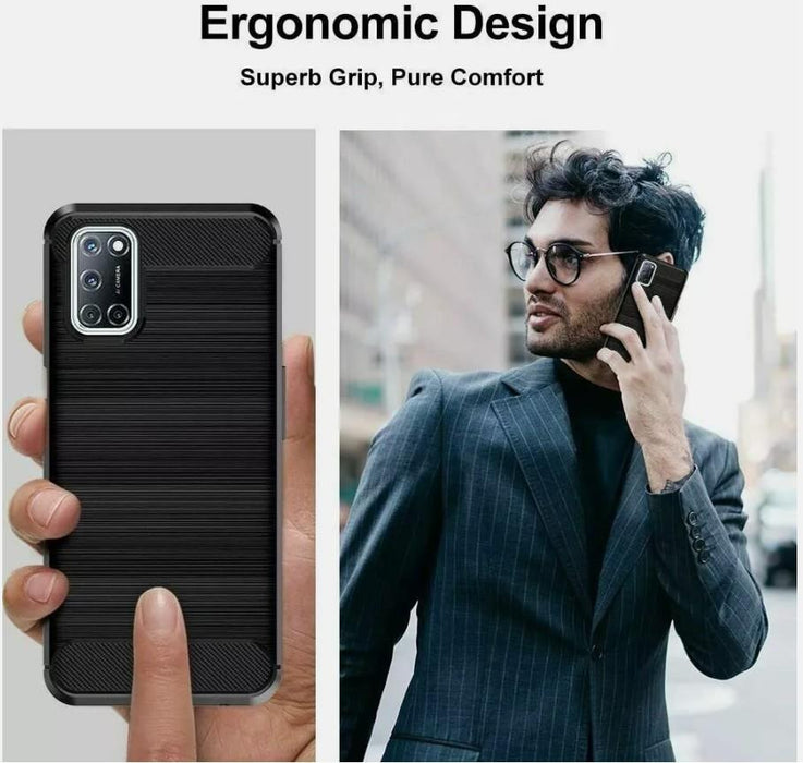 For Samsung A41 Armour Shockproof Protective Gel Silicone Cover Case