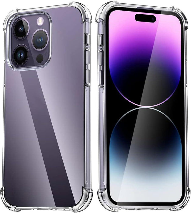 For Apple iPhone 15 Pro  Hybrid Gel Four Corner Cushion Case Shockproof