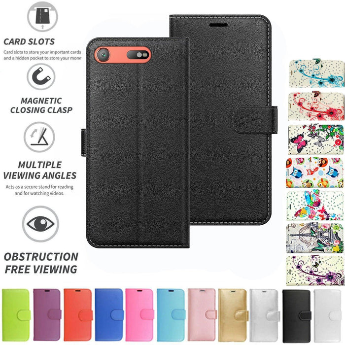 Sony Xperia XZ1 Compact Flip Folio Book Wallet Case