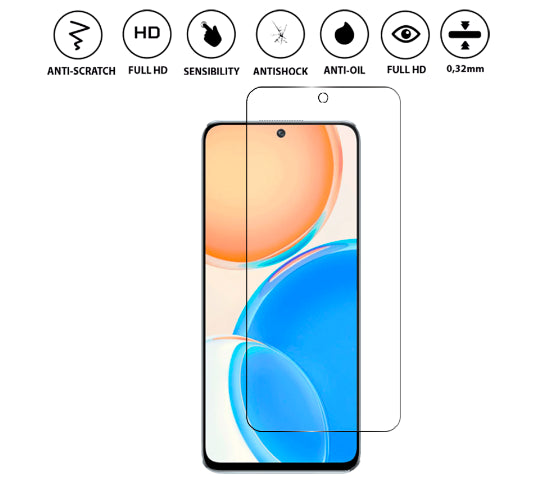 xx Honor X8 Tempered Glass Screen Protector |2.5D|