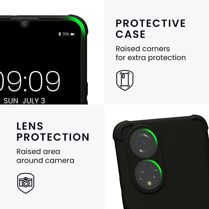 Black Gel Case Tough Shockproof Phone Case Gel Cover Skin for Honor X7