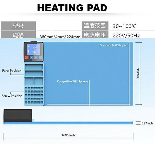 HOT HEAT MAT PLATE PAD FOR IPAD IPHONE SMART PHONE SCREEN REPAIR