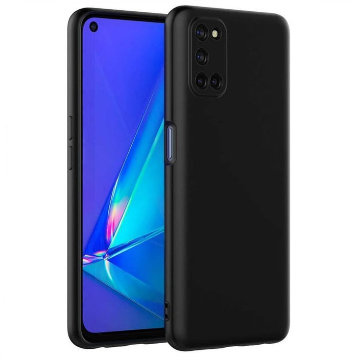 Black Gel Case Tough Shockproof Phone Case Gel Cover Skin for Oppo A52 / A72