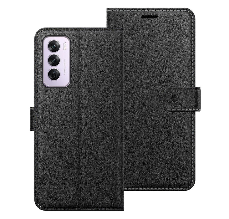 Oppo Reno 12 Case Cover Flip Folio Leather Wallet Credit Card Slot