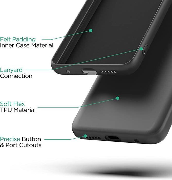 Black Gel Case Tough Shockproof Phone Case Gel Cover Skin for Honor X7