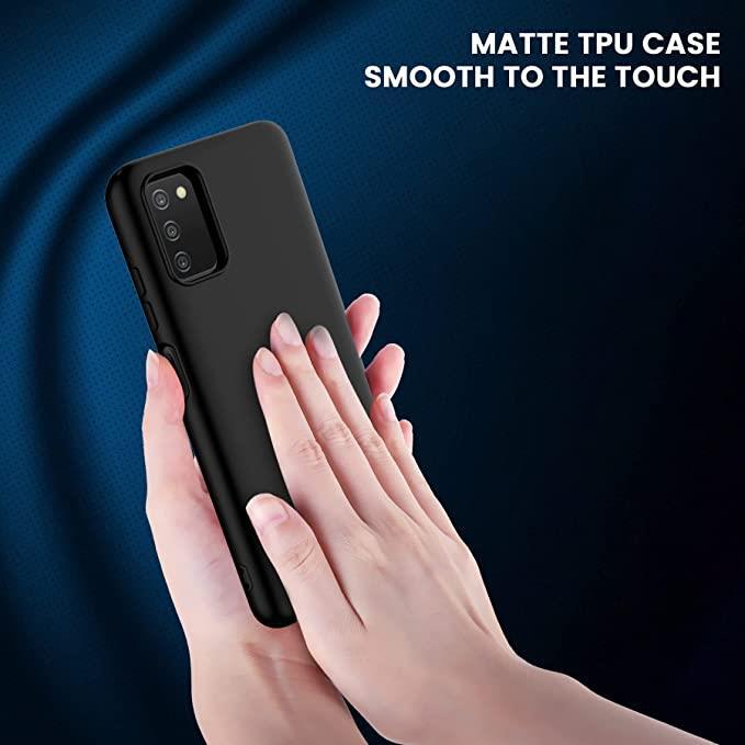 Black Gel Case Tough Shockproof Phone Case Gel Cover Skin for Samsung Galaxy A03S