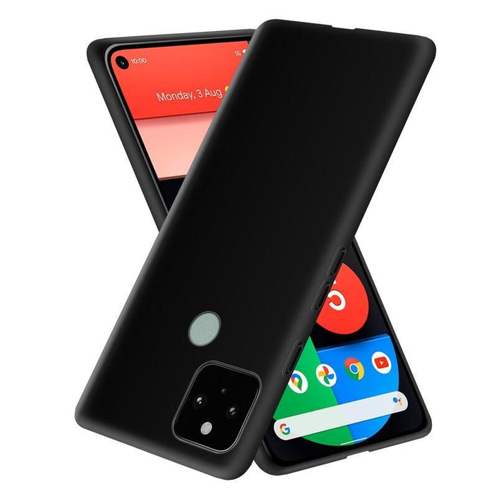 Black Gel Case Tough Shockproof Phone Case Gel Cover Skin for Google Pixel 5