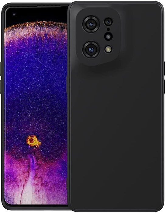 Black Gel Case Tough Shockproof Phone Case Gel Cover Skin for Oppo Find X5