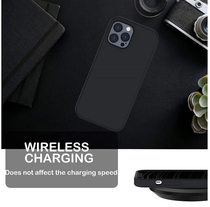 Black Gel Case Tough Shockproof Phone Case Gel Cover Skin for iPhone 12 PRO