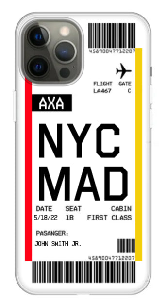Boarding Pass Personalised Case Cover For Apple