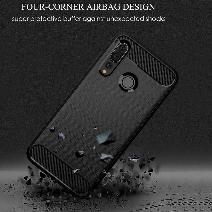 For HUAWEI P Smart 2019 Armour Shockproof Protective Gel Case Silicone Cover Case