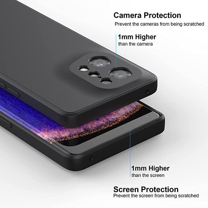 Black Gel Case Tough Shockproof Phone Case Gel Cover Skin for Oppo Find X5