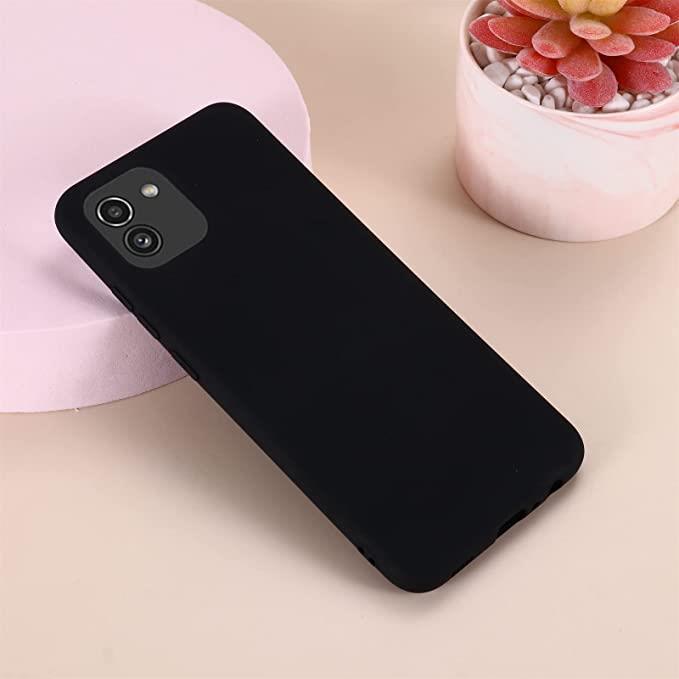 Black Gel Case Tough Shockproof Phone Case Gel Cover Skin for Samsung Galaxy A03 5G