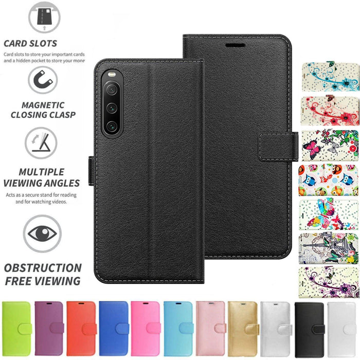 Xperia 10 IV Flip Folio Book Wallet Case