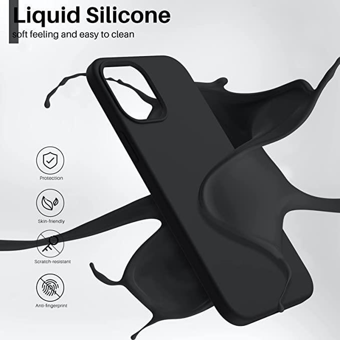 Black Gel Case Tough Shockproof Phone Case Gel Cover Skin for iPhone 12 PRO MAX