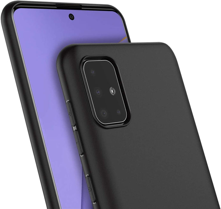 Black Gel Case Tough Shockproof Phone Case Gel Cover Skin for Samsung Galaxy A51