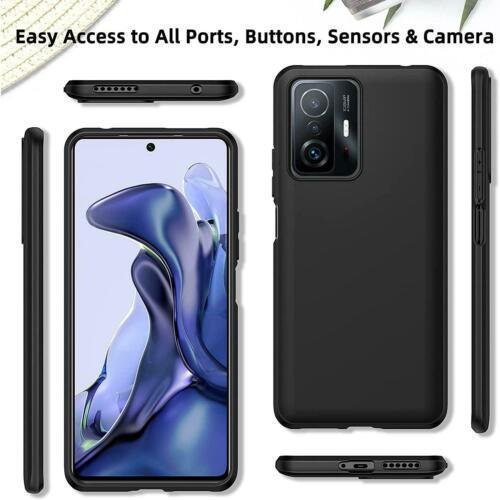 Black Gel Case Tough Shockproof Phone Case Gel Cover Skin for Xiaomi 11T / 11T PRO