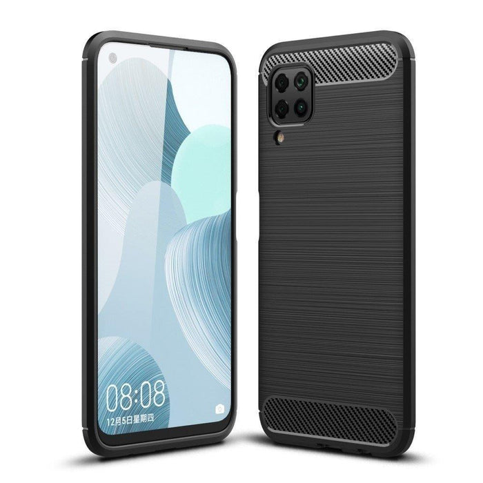 Shockproof Case Gel Skin Carbon Fibre /Brushed Metal Effect Huawei Y5P 2020