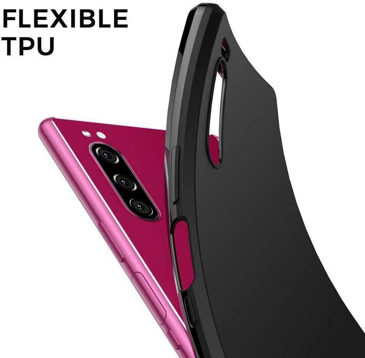 Black Gel Case Tough Shockproof Phone Case Gel Cover Skin for Sony Xperia 10 III