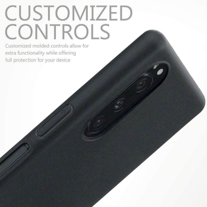 Black Gel Case Tough Shockproof Phone Case Gel Cover Skin for Sony Xperia 10 III