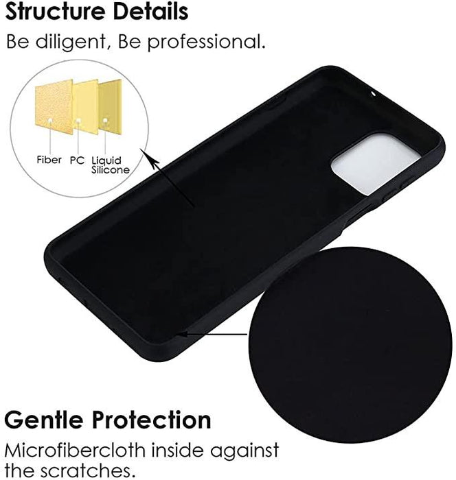 Black Gel Case Tough Shockproof Phone Case Gel Cover Skin for Samsung Galaxy A03 5G
